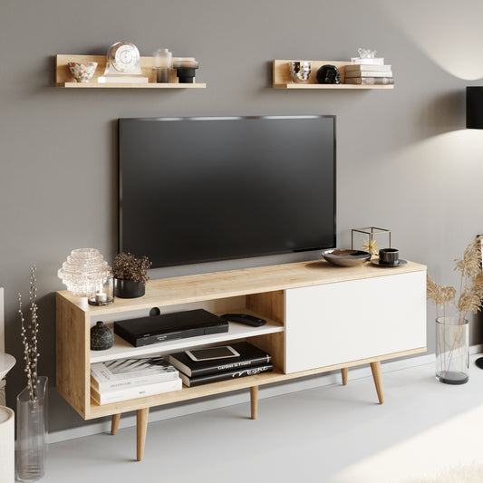 TV Unit Pi - White, Sapphire-PI63TS02