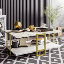 Polka Coffee Table-EPHESUS White GOLD