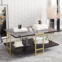 Polka Coffee Table-BENDIRE Black GOLD