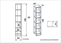 Polka Bookcase - Black&BENDIRE&GOLD