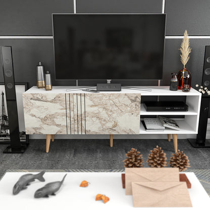 TV Stand Ronas - White-RON63TS02