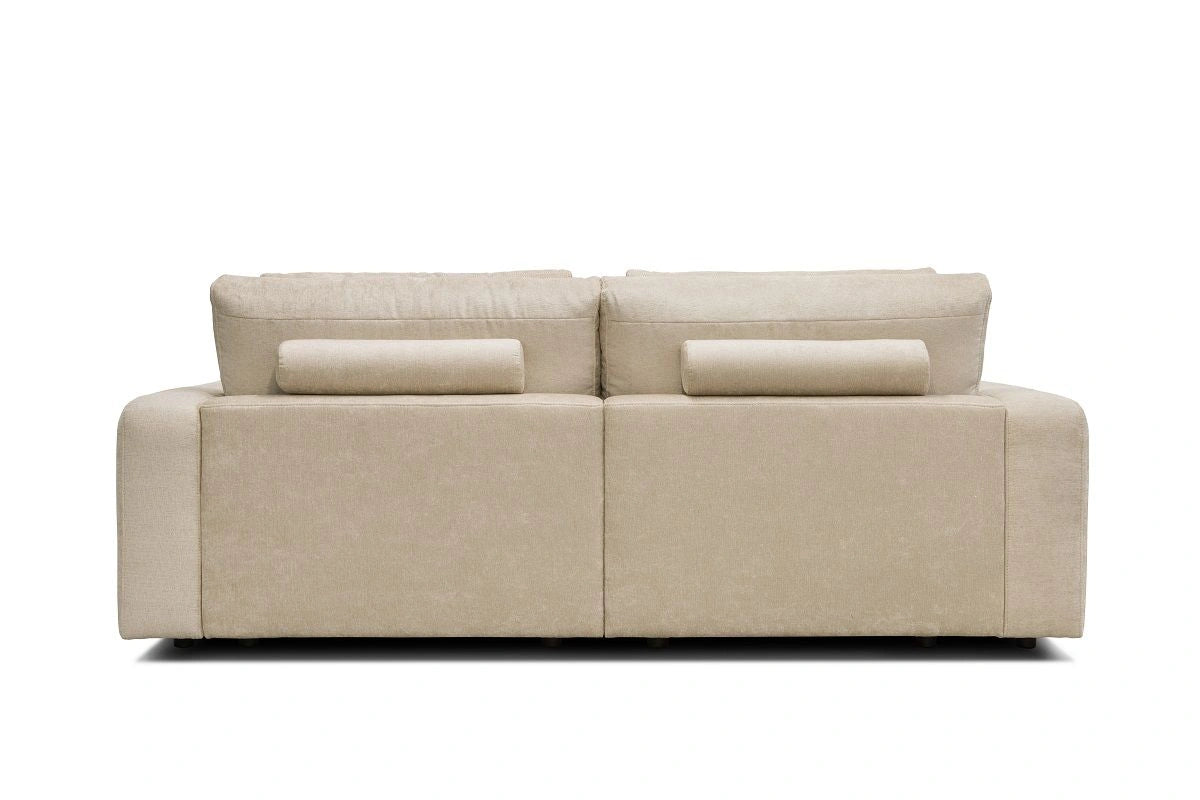 Beige sofa on a white background