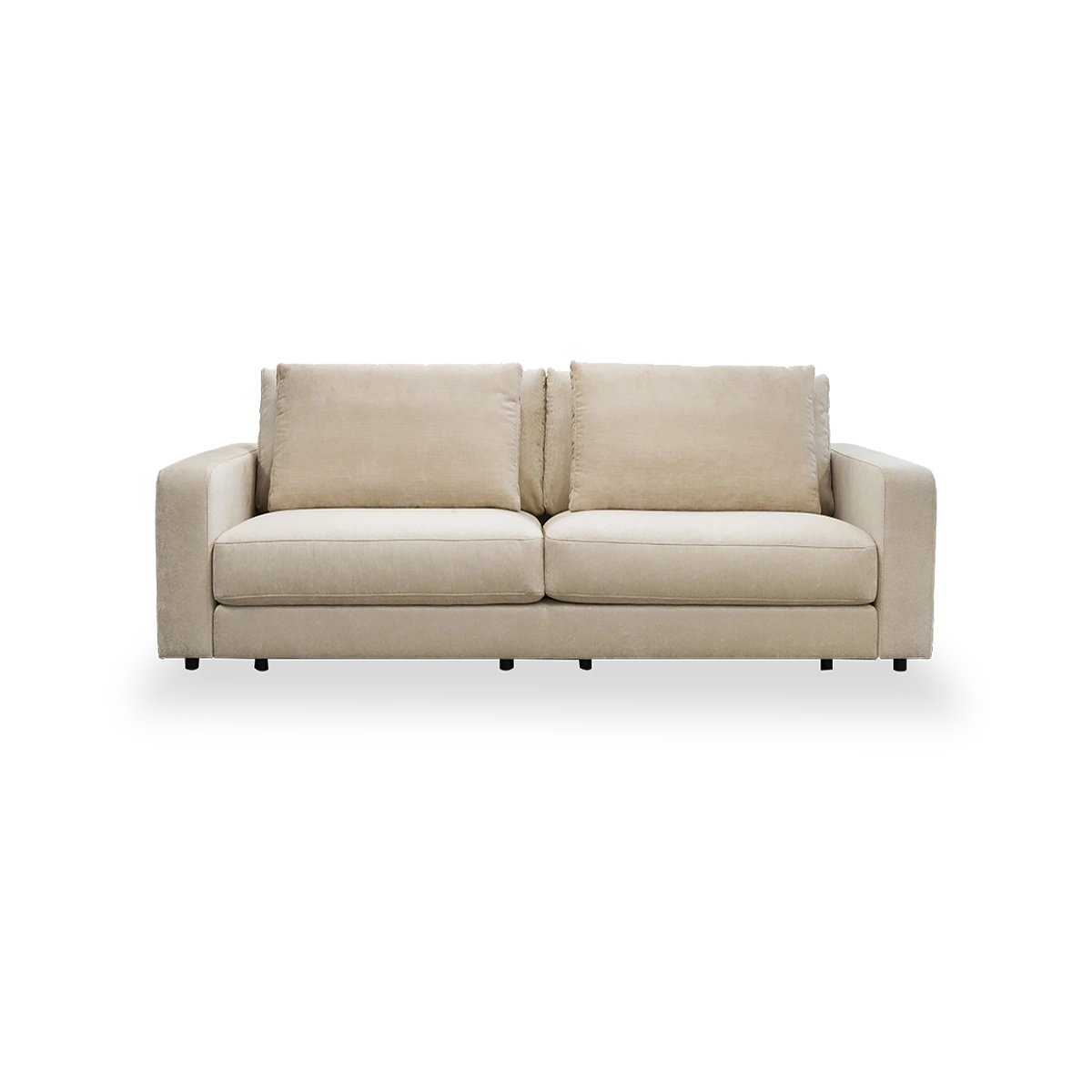 Beige sofa on a white background