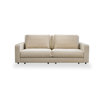 Beige sofa on a white background