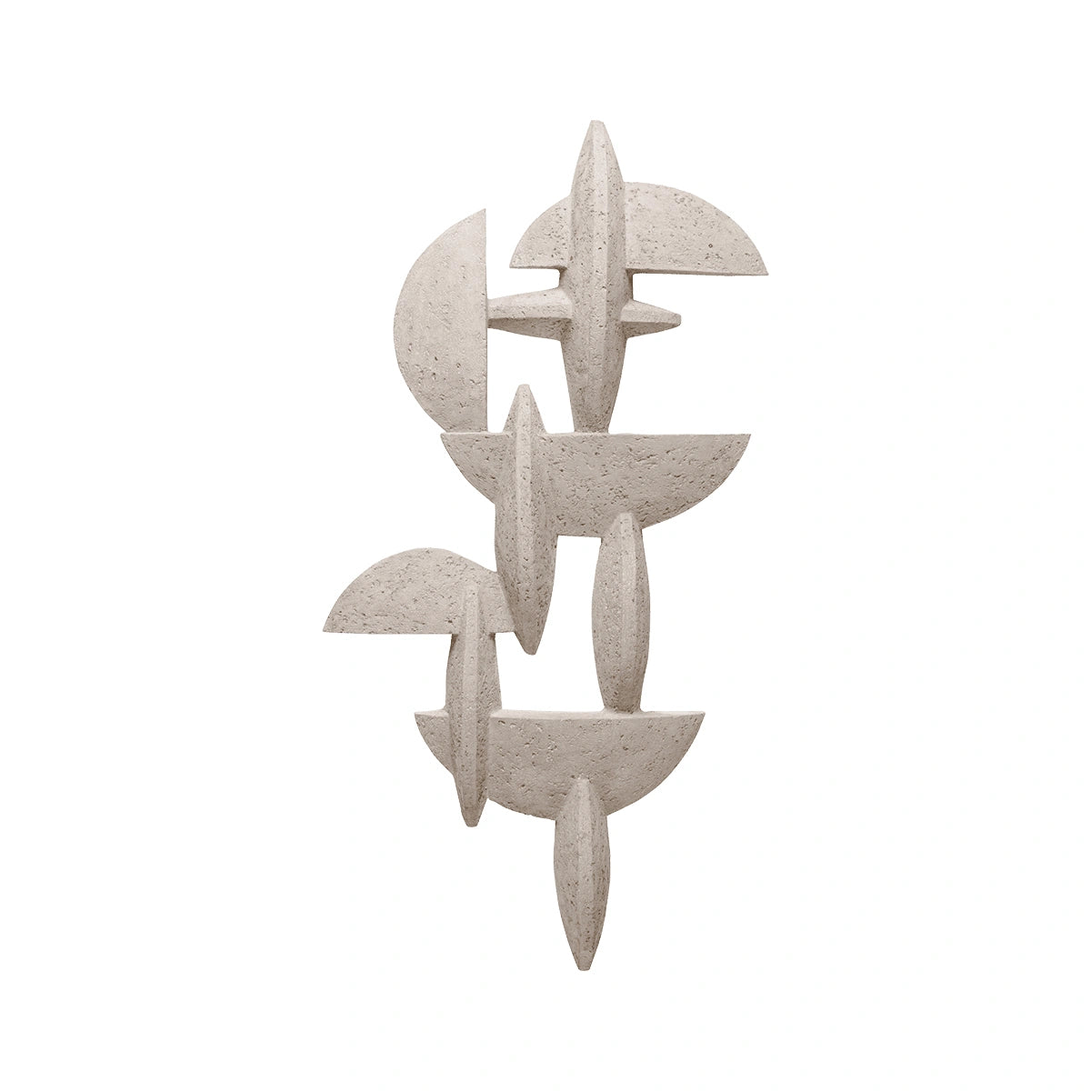 Decorative wall art piece with geometric design on a white background