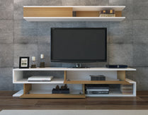 TV Unit Sims - White, Teak-SMS71TS02