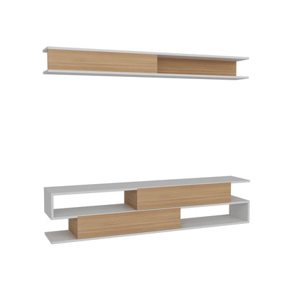 TV Unit Sims - White, Teak-SMS71TS02