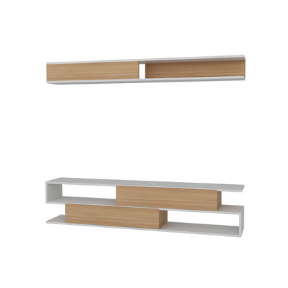 TV Unit Sims - White, Teak-SMS71TS02
