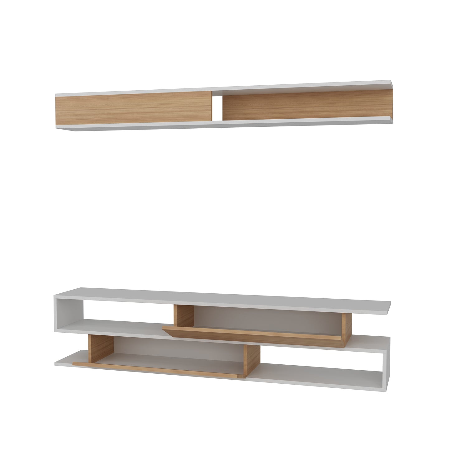 TV Unit Sims - White, Teak-SMS71TS02