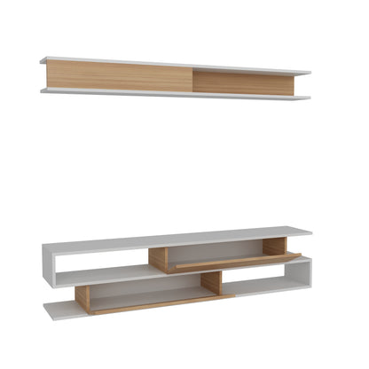 TV Unit Sims - White, Teak-SMS71TS02
