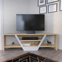 Sares TV Unit Sapphire Oak White