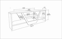 Sares TV Unit Sapphire Oak White