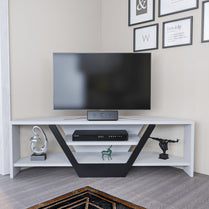 Sares TV Unit White Black