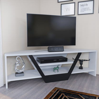 Sares TV Unit White Black