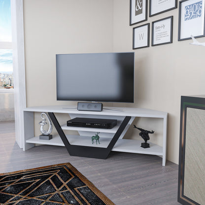 Sares TV Unit White Black