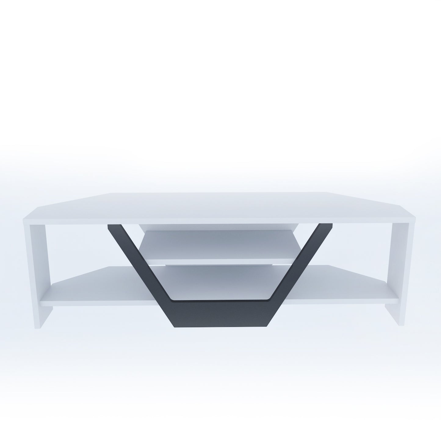 Sares TV Unit White Black