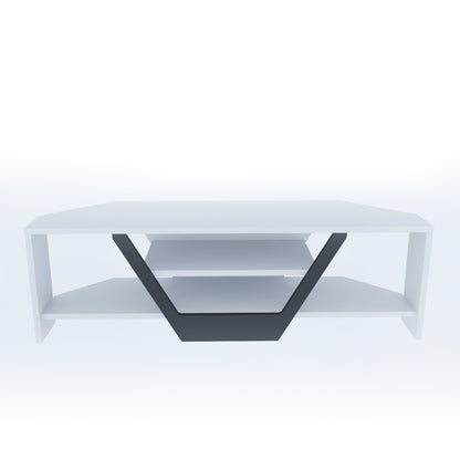 Sares TV Unit White Black