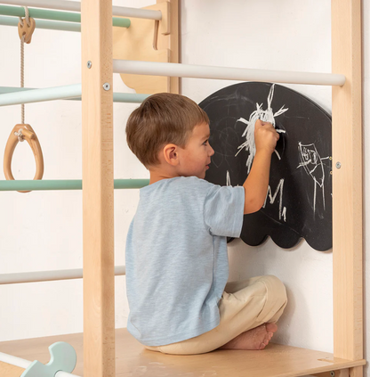 Mini Indoor Tower with Swedish Ladder, Slide, and bars