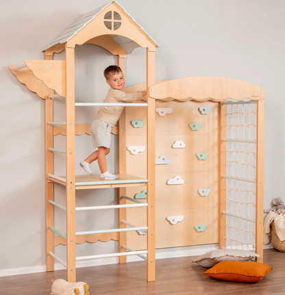 Indoor Tower: Climbing Wall and Net Rope