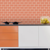 Subway Orange Color Vinyl Tiles T80002