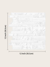 White Marble Strip Large Size Vinyl Tile T80011