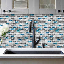 Blue Ice Crack Strip Vinyl Tile T80023