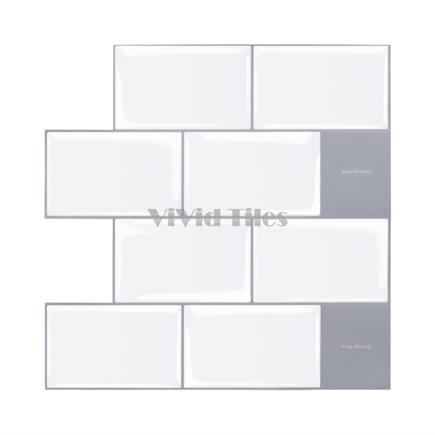 White Brick Vinyl Tile T80025
