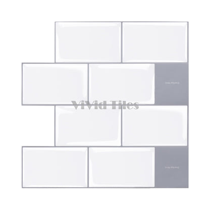 White Brick Vinyl Tile T80025