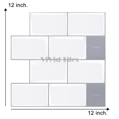 White Brick Vinyl Tile T80025