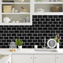 Subway Black Marble Vinyl Tiles T80087