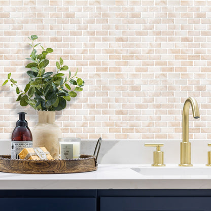 Beige Stone Pattern Strip Vinyl Tiles T80121