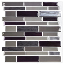 Black and Gray Small Strips Vinyl Tile T80178