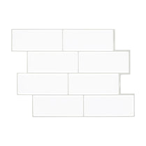 1.2mm 4 layer Subway Peel and Stick White Vinyl Wall Tile Home Decor bathroom Living Room T80711