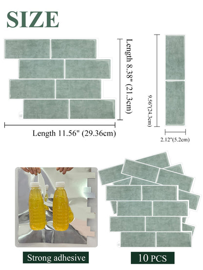 Subway Green Marble Vinyl Tiles T80764