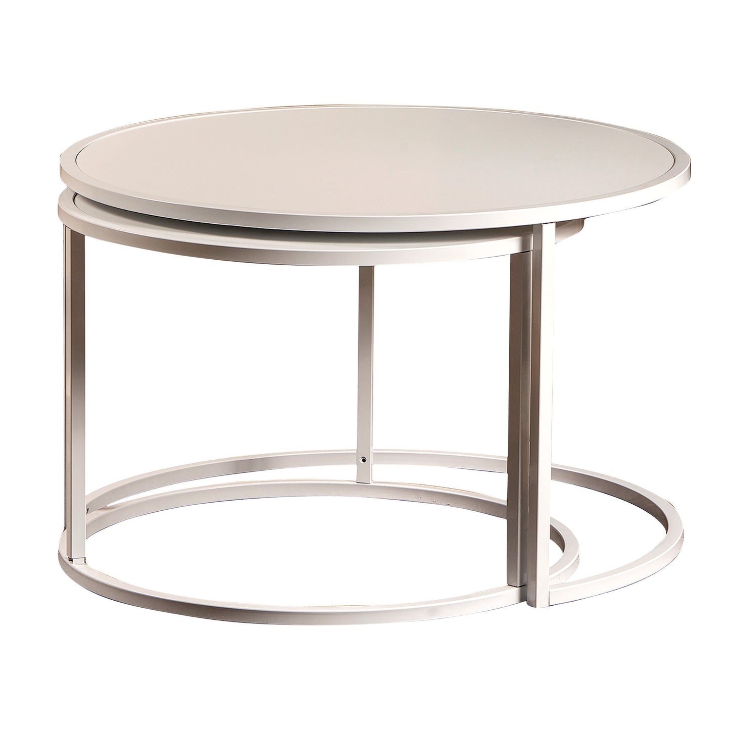 Nesting Table (2 Pieces) Tambur - White-TB2PCT04