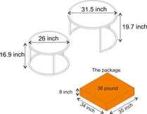 Nesting Table (2 Pieces) Tambur - White-TB2PCT04