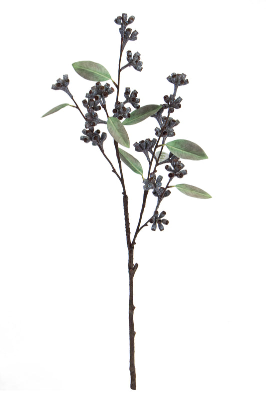 Foliage Eucalyptus Seed Pod Spray Purple GB 82cm- TL3986