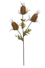 Foliage Thistle Spray Yellow/Brn GB 68cm- TL3987