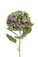 SF Hydrangea Lge Antique Gr/Pur 101cm- TL9425