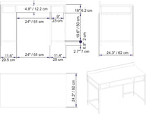 Study Desk Tümata - White-TMT47CD02