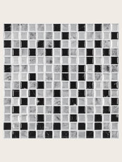 Square White and Black Vinyl Tile