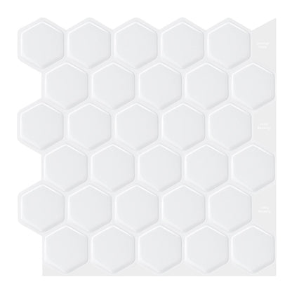 1.2 mm Glue Peel and Stick White Vinyl Wall Tile Home Decor Bathroom Living Room TSQS68