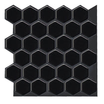 1.2 mm Glue Peel and Stick Black Vinyl Wall Tile Home Decor Bathroom Living Room TSQS70