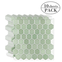 1.2 mm Glue Peel and Stick Green Vinyl Wall Tile Home Decor Bathroom Living Room TSQS86