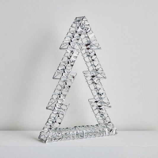 Crystal triangle decorative item on a white background