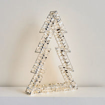 Crystal Christmas tree decoration on a white background