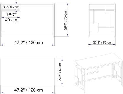 Victory Computer Desk -EPHESUS&GOLD
