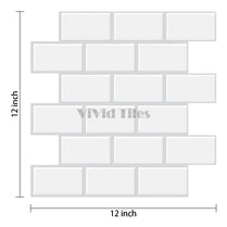 White Subway PET Tile With Grey Grout VP100