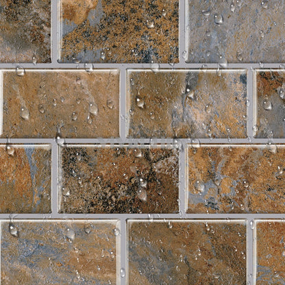 Thick 1.6mm 12 X 12 Inch Peel And Stick Colorful Subway Style Vinyl Wall Tile Home Decor VP103