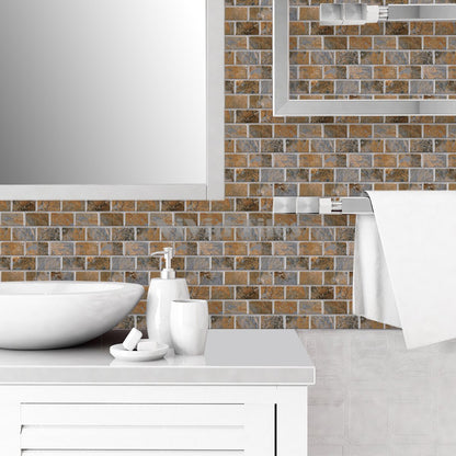 Thick 1.6mm 12 X 12 Inch Peel And Stick Colorful Subway Style Vinyl Wall Tile Home Decor VP103